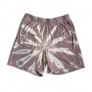 Tie-Dye Pink and White Men Shorts